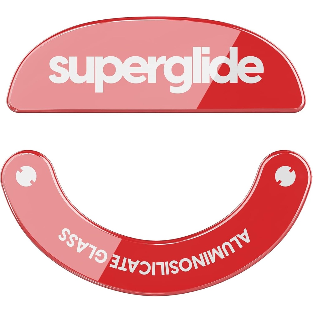 image:imagePulsar Gaming Gears Superglide TypeS Mouse Skates for X2 White  UltraFast Smooth Glide UltraLow Friction Durable Aluminosilicate Glass Polished Rounded Edges Precise TrackingRed