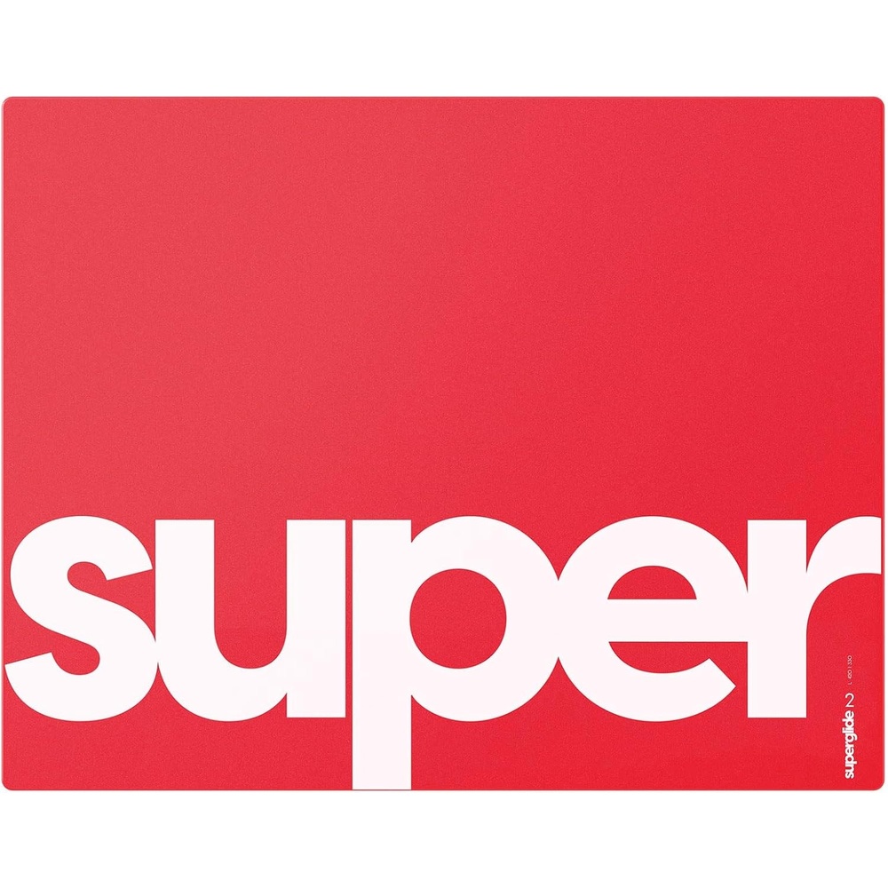 image:imagePulsar Superglide Glass Gaming Mouse Pad v2 ALUMINOSilicate Glass Surface AntiSlip Fully Molded highDensity Silicone Rubber 165in x 13in L RedRed
