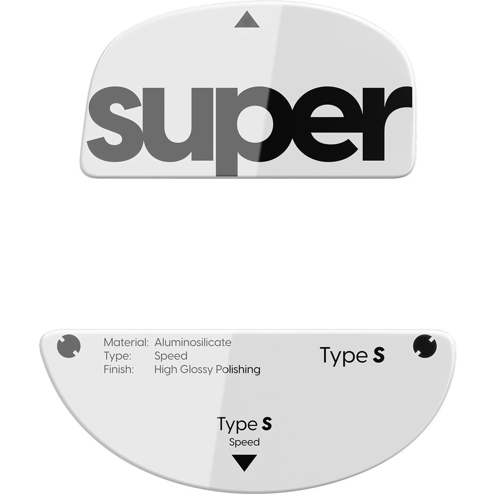 image:imageSuperglide Glass Mouse Skates  Controllable Glide Super Balanced Gaming Mouse Feet with Durable Sole for Pulsar JVX Pro Series TypeC WhiteTypeS