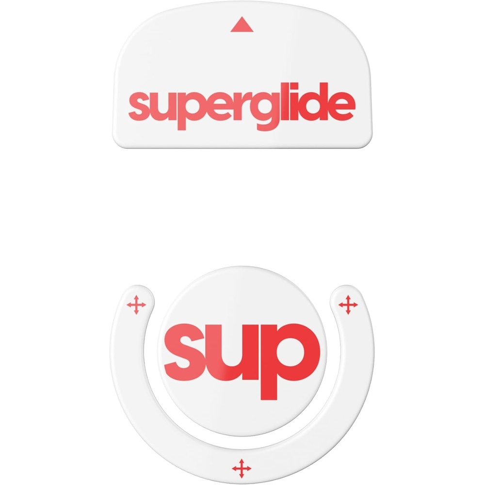 image:imageSuperglide Glass Mouse Skates  Super Smooth Glide Polished Round Edge Super Fast Gaming Mouse Feet with Durable Sole for Logitech G Pro X Superlight1 TypeS WhiteWhiteRed