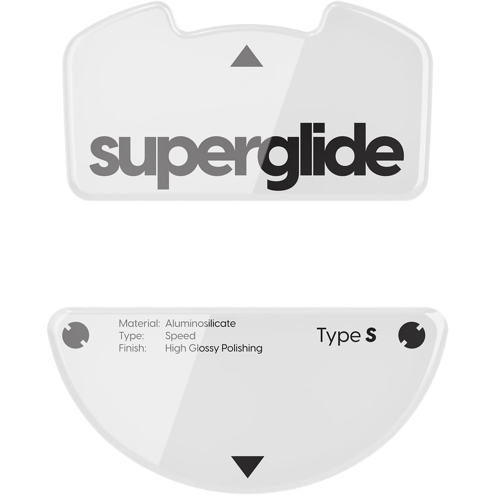 image:imageSuperglide Glass Mouse Skates  Super Smooth Glide Polished Round Edge Super Fast Gaming Mouse Feet with Durable Sole for Razer Viper v3 Pro TypeS White