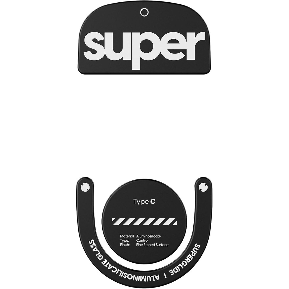 image:imageSuperglide Glass Mouse Skates for Logitech G Pro X Superlight 2  Polished Smooth Glide Durable Gaming Mouse Feet TypeC Black