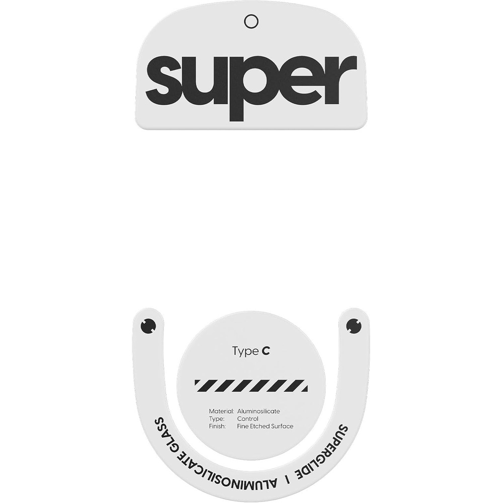 image:imageSuperglide Glass Mouse Skates for Logitech G Pro X Superlight 2  Ultra Smooth Glide Durable Glass Mouse Feet TypeC WhiteWhite