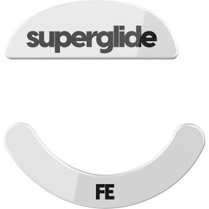 Pulsar Gaming Gears Superglide Type-S Mouse Skates for Xlite, Black | Ultra-Fast Smooth Glide, Ultra-Low Friction, Durable Aluminosilicate Glass, Polished Rounded Edges, Precise Tracking(White)