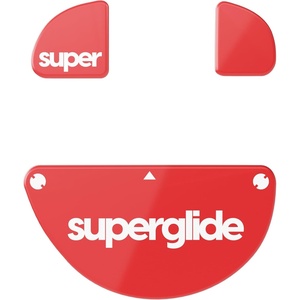 Pulsar Gaming Gears Superglide2 – New Controllable Speed Textured Surface Smoothest Mouse Feet/Glides Made with Ultra Strong Glass Smooth and Durable Sole for Zowie EC Wireless Series [RED]
