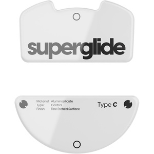 Superglide Glass Mouse Skates – Consistent Controllable Glide, Polished Round Edge, Super Balanced Gaming Mouse Feet with Durable Sole for Razer Viper v3 Pro (Type-C, White)(White)