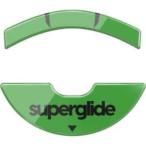 Superglide Glass Mouse Skates – Consistent Controllable Glide, Polished Round Edge, Super Balanced Gaming Mouse Feet with Durable Sole for Razer Viper v3 Pro (Type-C, White)(Green)