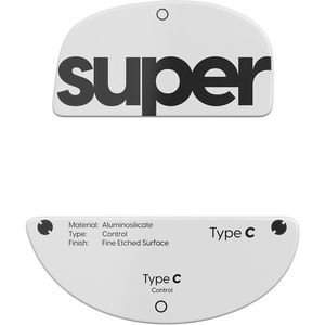 Superglide Glass Mouse Skates – Controllable Glide, Super Balanced Gaming Mouse Feet with Durable Sole for Pulsar JV-X Pro Series (Type-C, White)(Type-C)