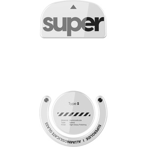Superglide Glass Mouse Skates – Super Smooth Glide, Polished Round Edge, Super Fast Gaming Mouse Feet with Durable Sole for Logitech G Pro X Superlight1 (Type-S, White)(White)