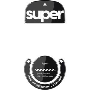 Superglide Glass Mouse Skates – Super Smooth Glide, Polished Round Edge, Super Fast Gaming Mouse Feet with Durable Sole for Logitech G Pro X Superlight1 (Type-S, White)(Black)