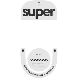 Superglide Glass Mouse Skates for Logitech G Pro X Superlight 2 – Ultra Smooth Glide, Durable Glass Mouse Feet (Type-C, White)(White)