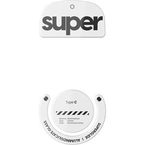 Superglide Glass Mouse Skates for Logitech G Pro X Superlight1 – Polished Round Edge, Ultra Smooth, Durable Gaming Mouse Feet (Type-C, Black)(White)