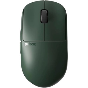 Pulsar Gaming Gears – X2H eS Wireless Gaming Mouse, Symmetrical, Optical Switch, OLED Display, Driverless, PAW3395 Sensor, 100H Battery, 4K dongle Included (Medium, Black)(Green)